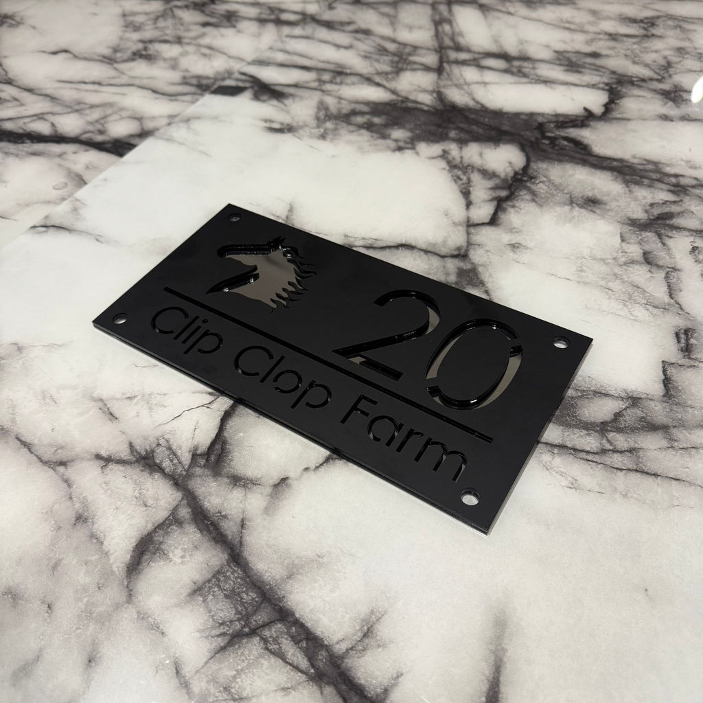 Mr Plaques Horse Signs - MATTE BLACK