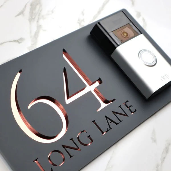Mr Plaques Personalised Door Bell House Sign (RH)