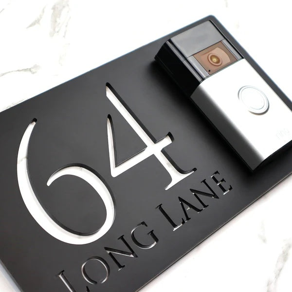 Mr Plaques Personalised Door Bell House Sign (RH)