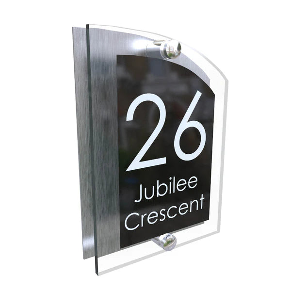 Mr Plaques Arched A5 Acrylic House Sign 200 × 130mm