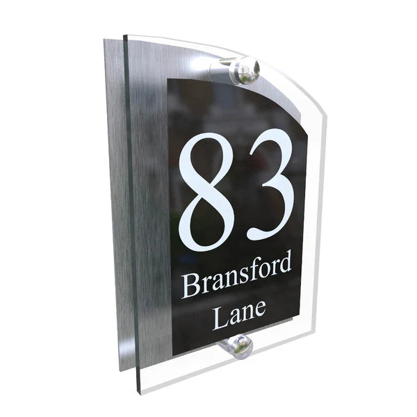 Mr Plaques Arched A5 Acrylic House Sign 200 × 130mm