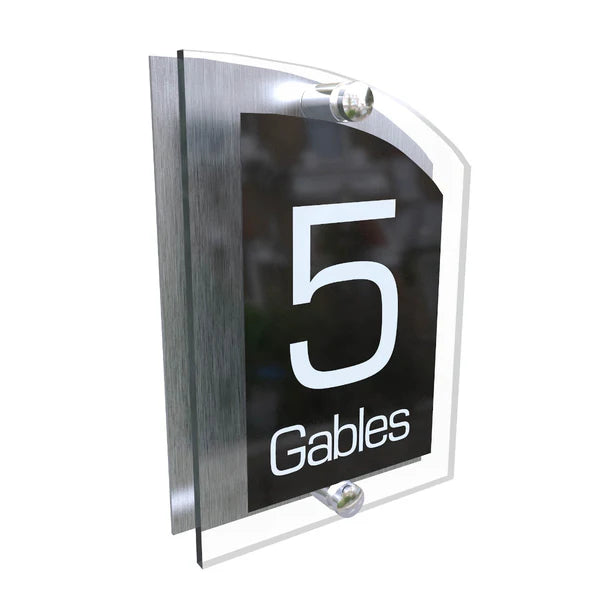 Mr Plaques Arched A5 Acrylic House Sign 200 × 130mm