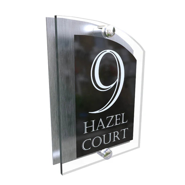 Mr Plaques Arched A5 Acrylic House Sign 200 × 130mm