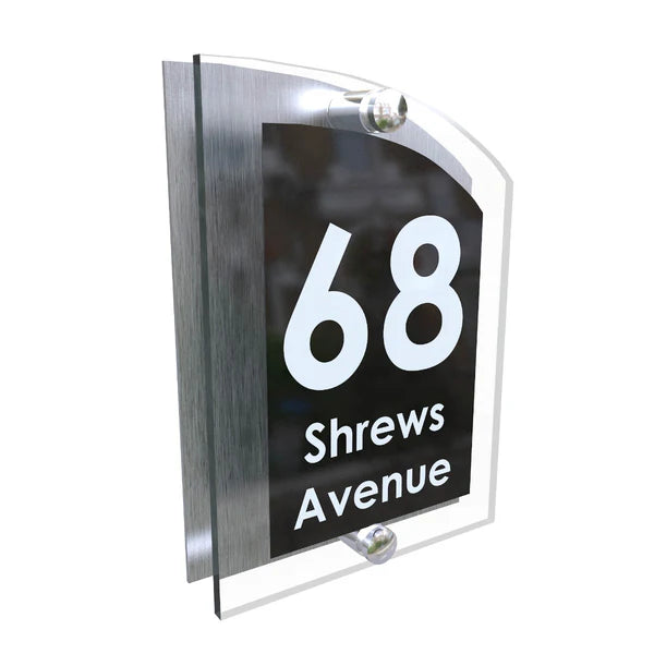 Mr Plaques Arched A5 Acrylic House Sign 200 × 130mm