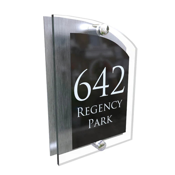Mr Plaques Arched A5 Acrylic House Sign 200 × 130mm