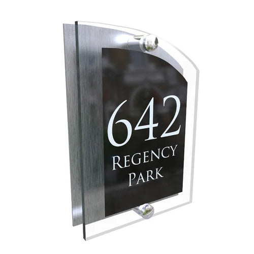 Mr Plaques Arched A5 Acrylic House Sign 200 × 130mm