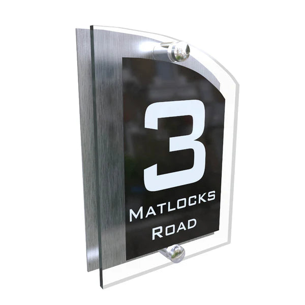 Mr Plaques Arched A5 Acrylic House Sign 200 × 130mm