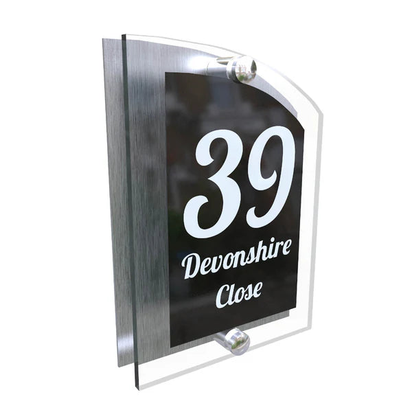 Mr Plaques Arched A5 Acrylic House Sign 200 × 130mm