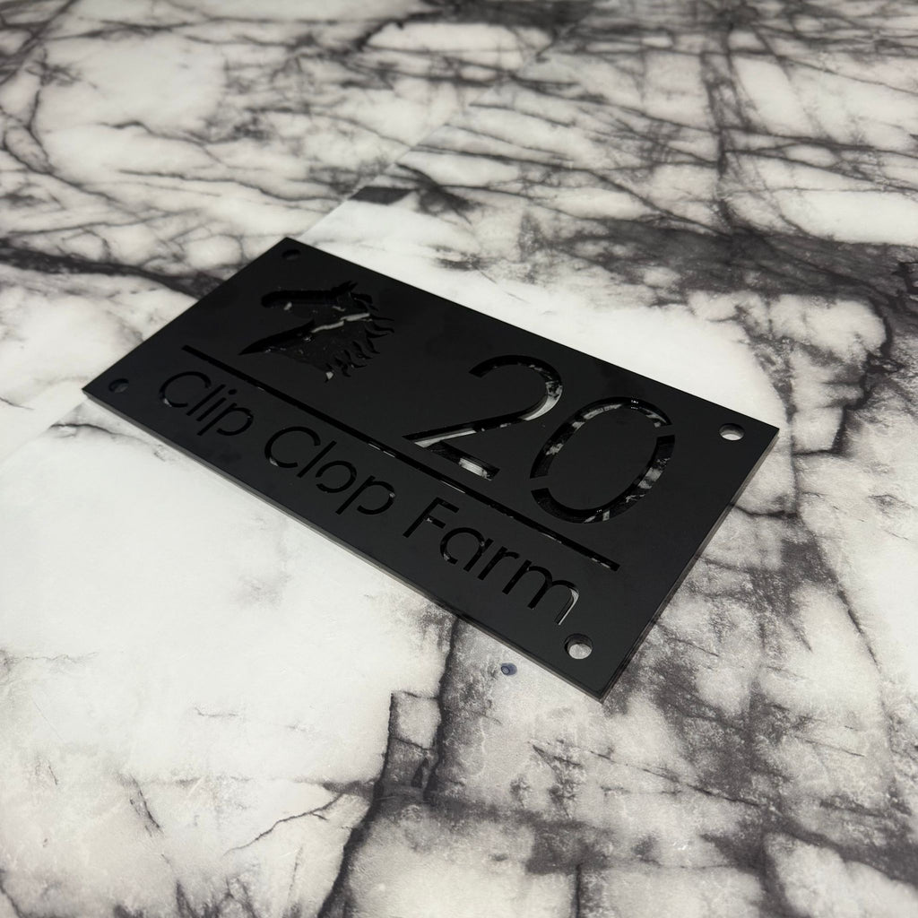 Mr Plaques Horse Signs - MATTE BLACK