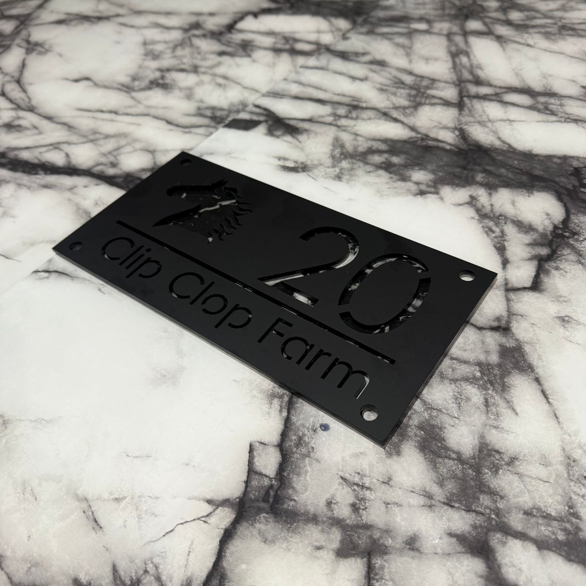 Mr Plaques Horse Signs - MATTE BLACK