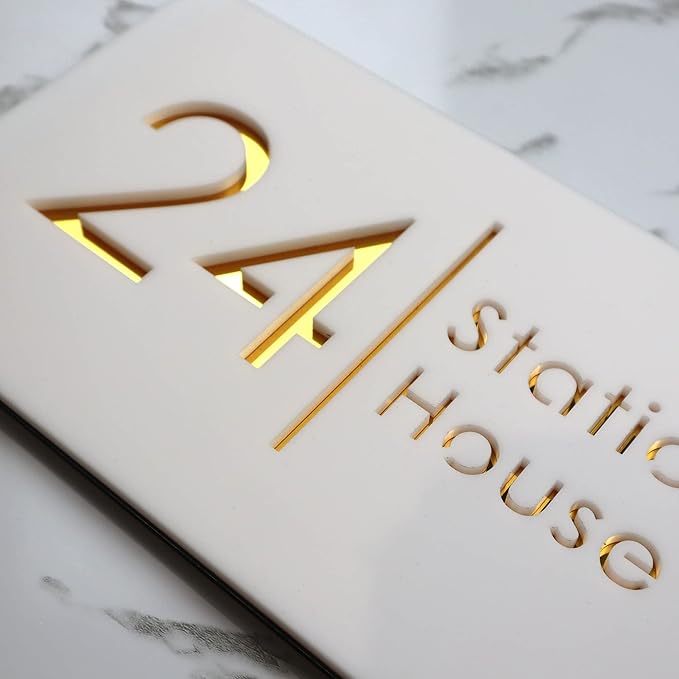 Mr Plaques Bellissima H2 Floating House Sign 300 × 160mm