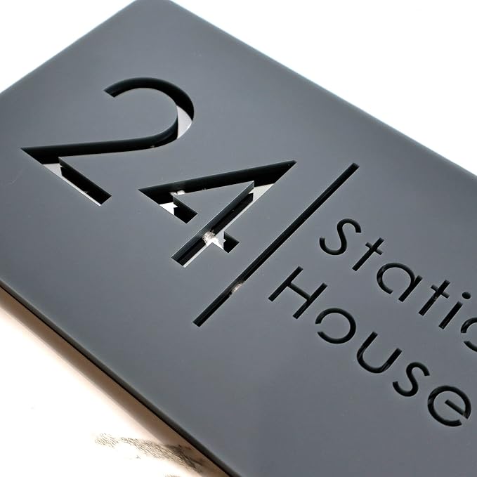 Mr Plaques Bellissima H2 Floating House Sign 300 × 160mm