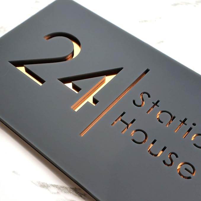 Mr Plaques Bellissima H2 Floating House Sign 300 × 160mm