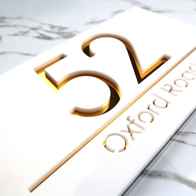 Mr Plaques Bellissima A4 F31 Floating House Sign 300 × 160mm
