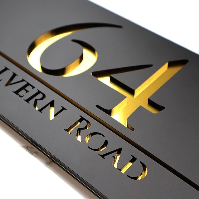 Mr Plaques Bellissima H3 F32 Floating House Sign 300 × 160mm