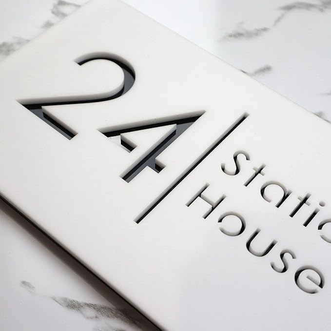 Mr Plaques Bellissima H2 Floating House Sign 300 × 160mm