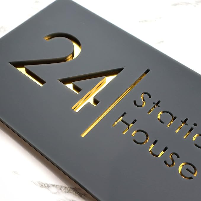 Mr Plaques Bellissima H2 Floating House Sign 300 × 160mm