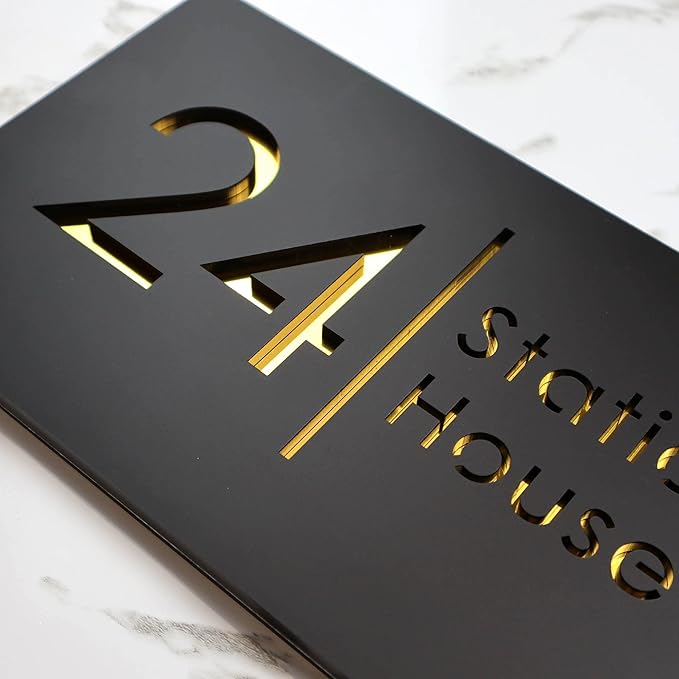 Mr Plaques Bellissima H2 Floating House Sign 300 × 160mm