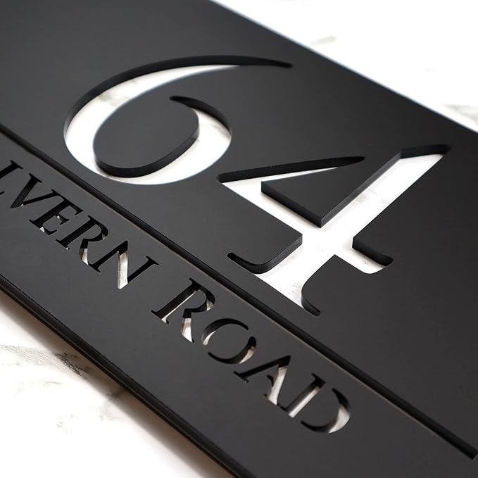 Mr Plaques Bellissima H3 F32 Floating House Sign 300 × 160mm