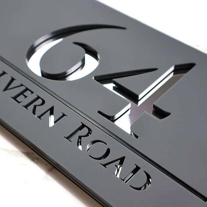Mr Plaques Bellissima H3 F32 Floating House Sign 300 × 160mm