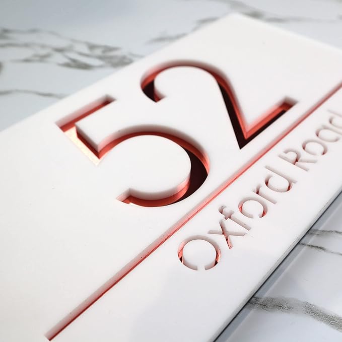 Mr Plaques Bellissima A4 F31 Floating House Sign 300 × 160mm