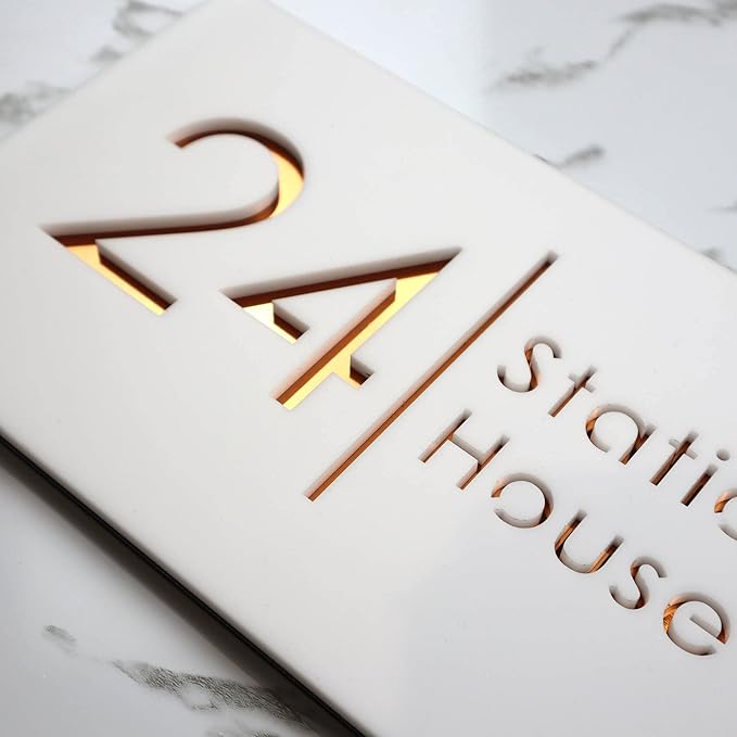 Mr Plaques Bellissima H2 Floating House Sign 300 × 160mm