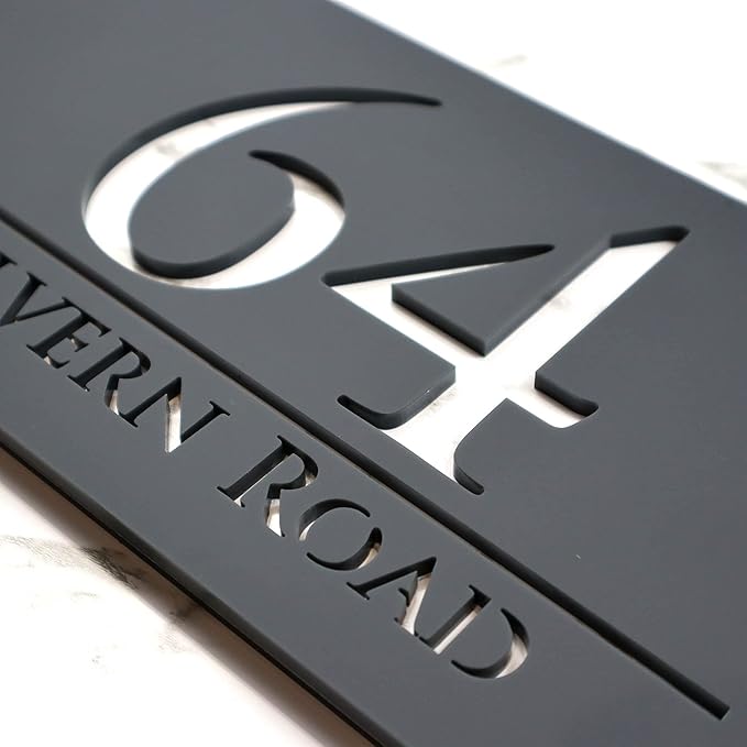 Mr Plaques Bellissima H3 F32 Floating House Sign 300 × 160mm