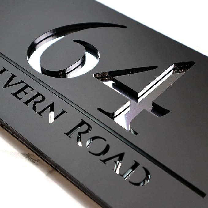 Mr Plaques Bellissima H3 F32 Floating House Sign 300 × 160mm