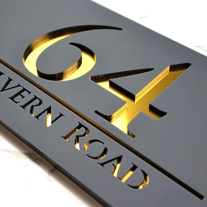 Mr Plaques Bellissima H3 F32 Floating House Sign 300 × 160mm