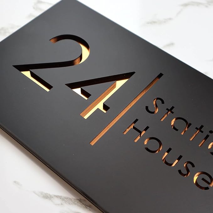 Mr Plaques Bellissima H2 Floating House Sign 300 × 160mm