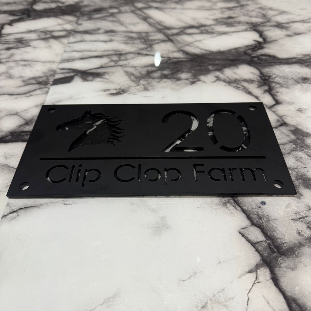 Mr Plaques Horse Signs - MATTE BLACK