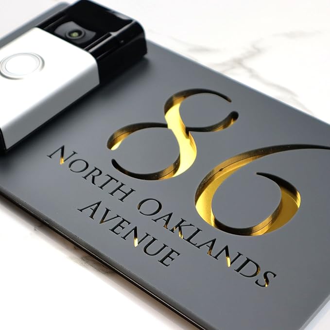 Mr Plaques Personalised Door Bell House Sign (LH)