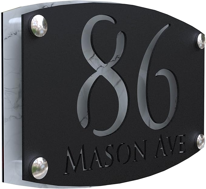 Mr Plaques Carino A4 F32 Floating House Sign 280 × 180mm