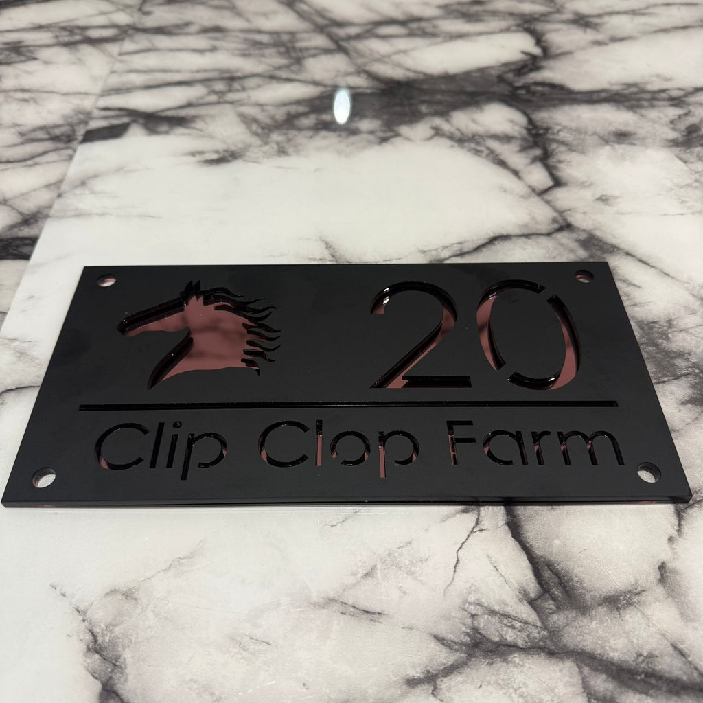 Mr Plaques Horse Signs - MATTE BLACK