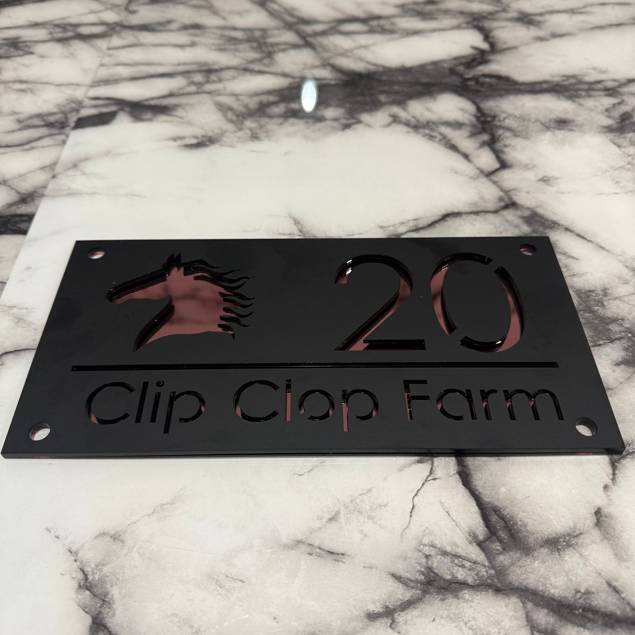 Mr Plaques Horse Signs - MATTE BLACK