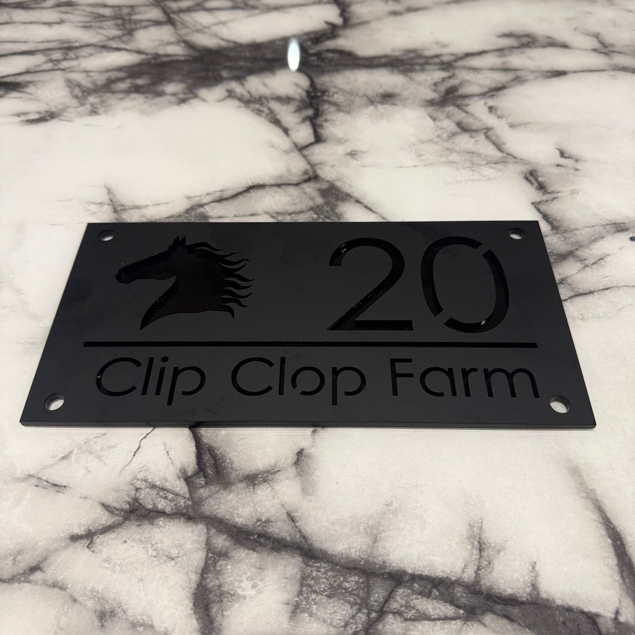 Mr Plaques Horse Signs - MATTE BLACK