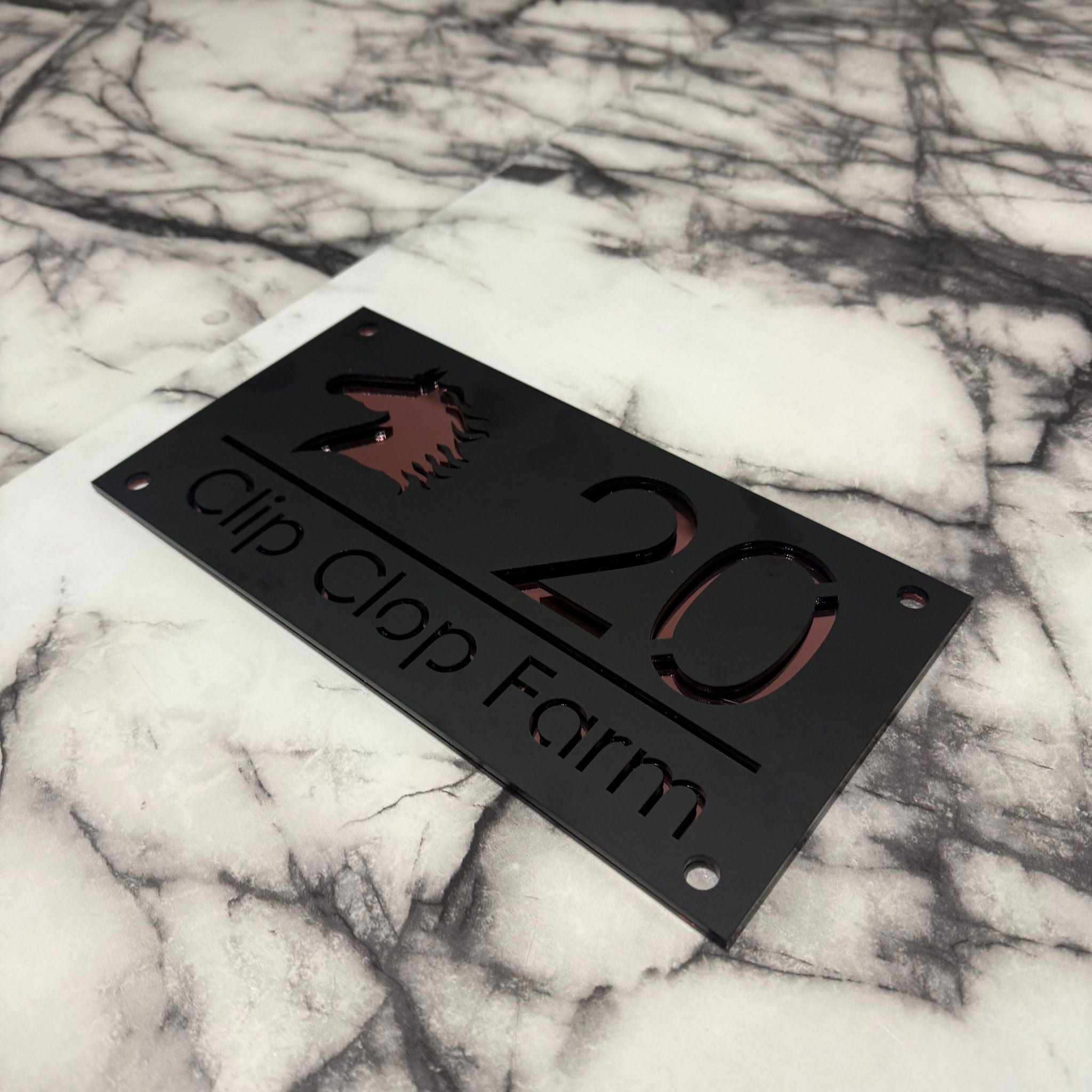 Mr Plaques Horse Signs - MATTE BLACK