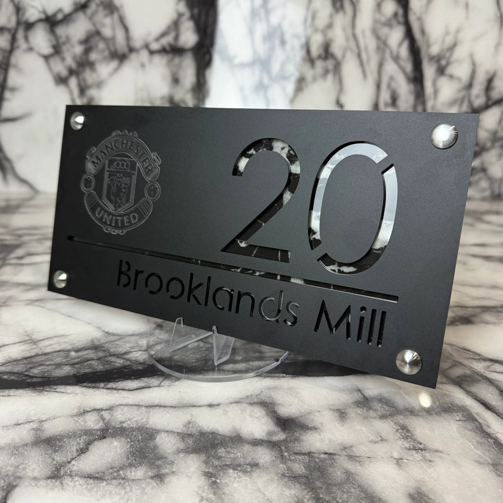 Personalised ANY Football Team Door Sign (Matte Black)