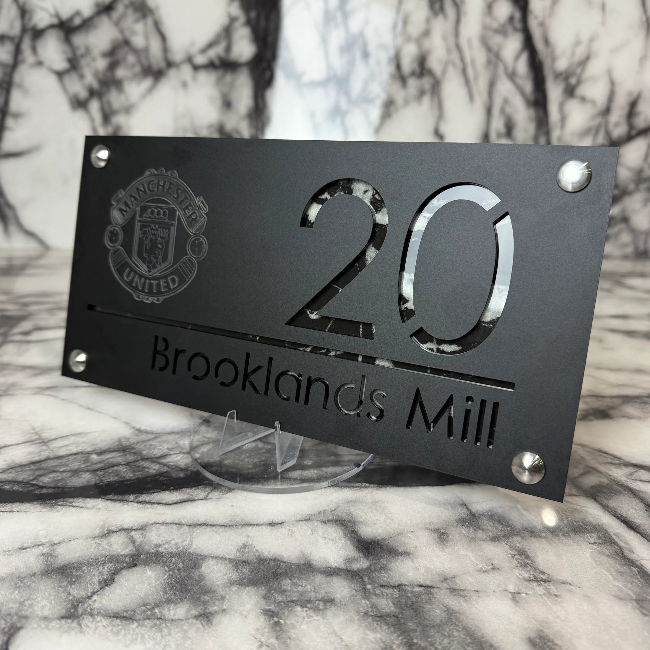 Personalised ANY Football Team Door Sign (Matte Black)