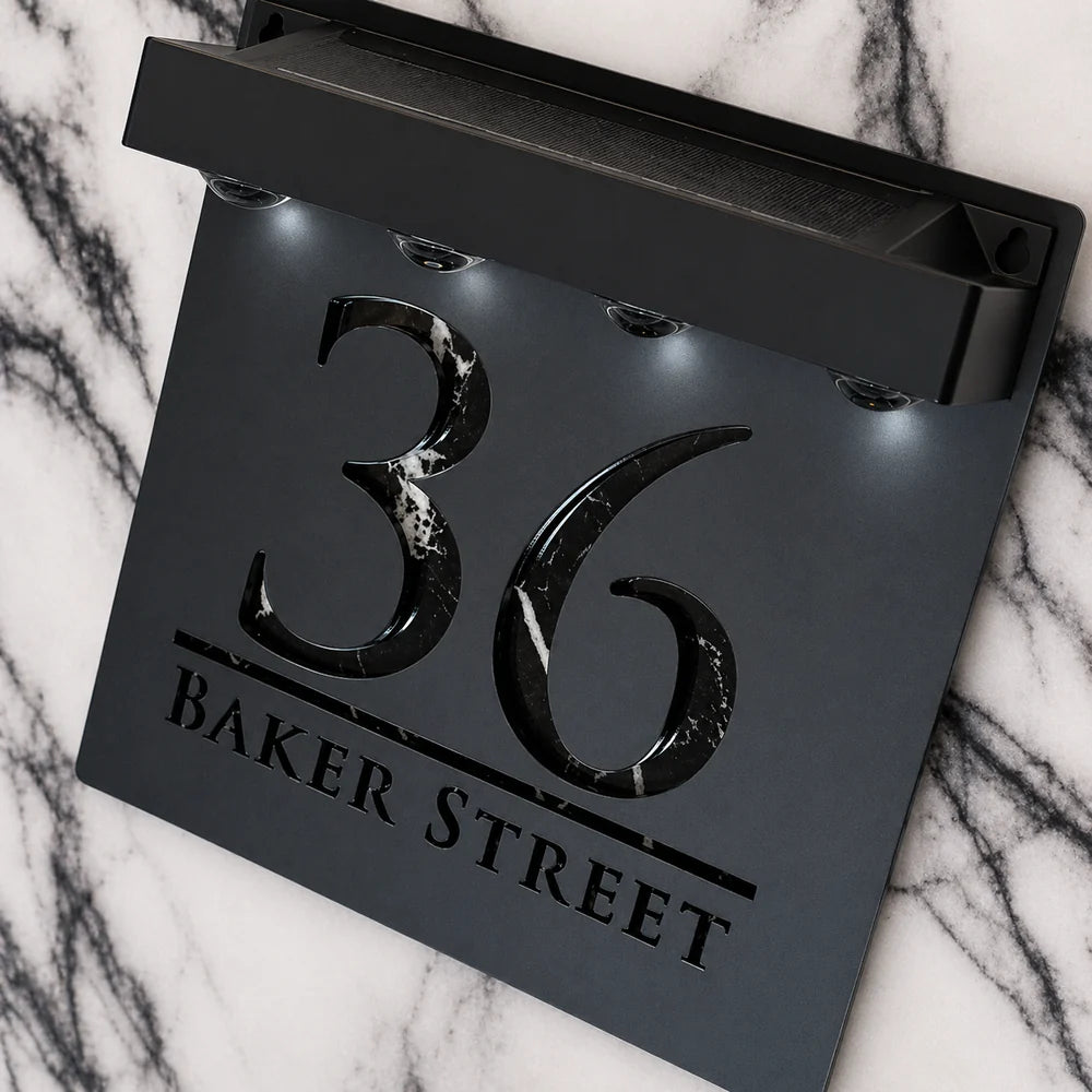 Mr Plaques Bellissima S1 A5 Solar LED Home Sign