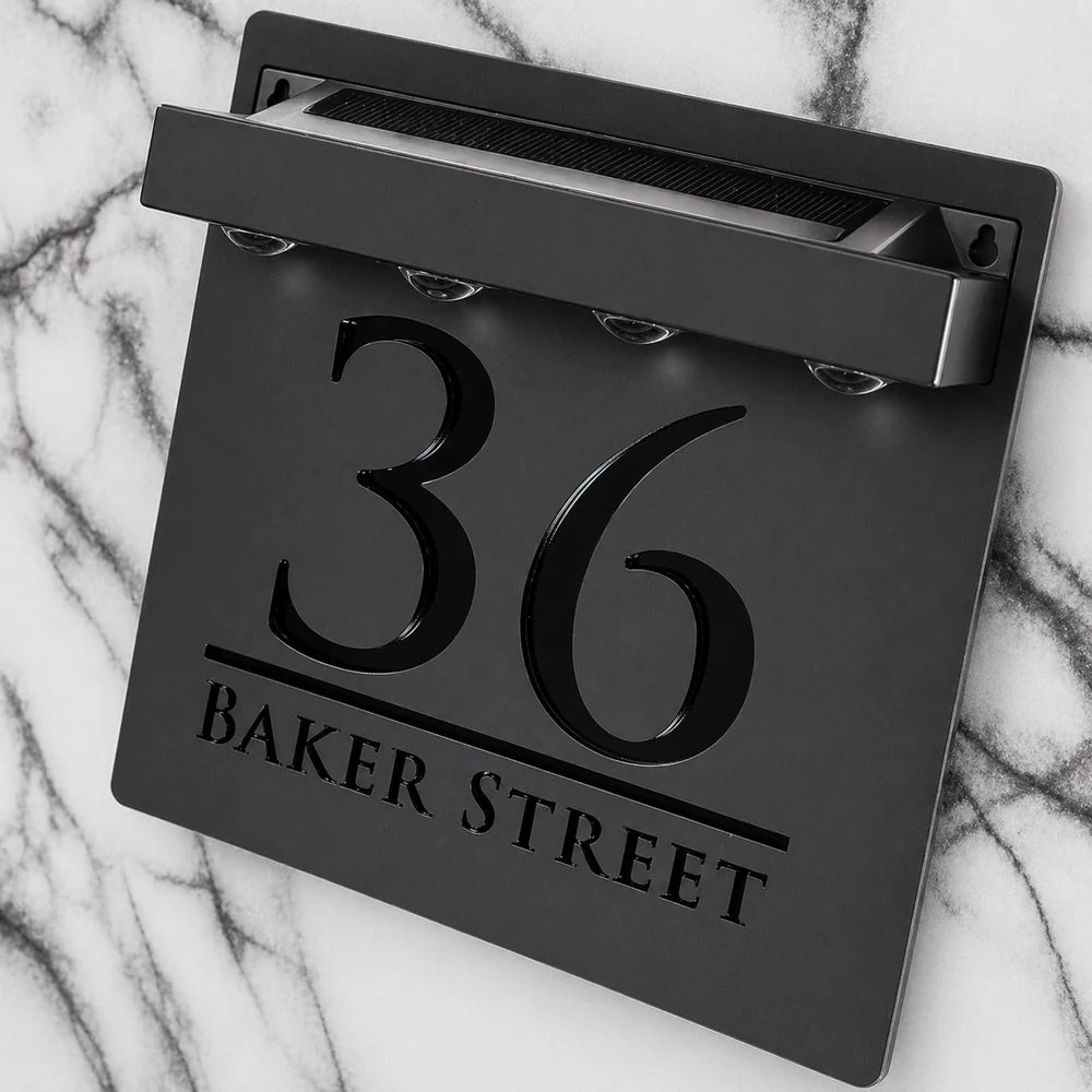 Mr Plaques Bellissima S1 A5 Solar LED Home Sign