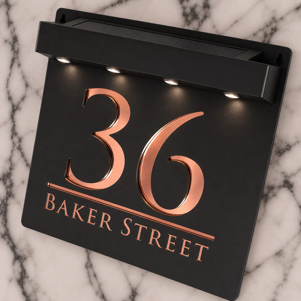 Mr Plaques Bellissima S1 A5 Solar LED Home Sign