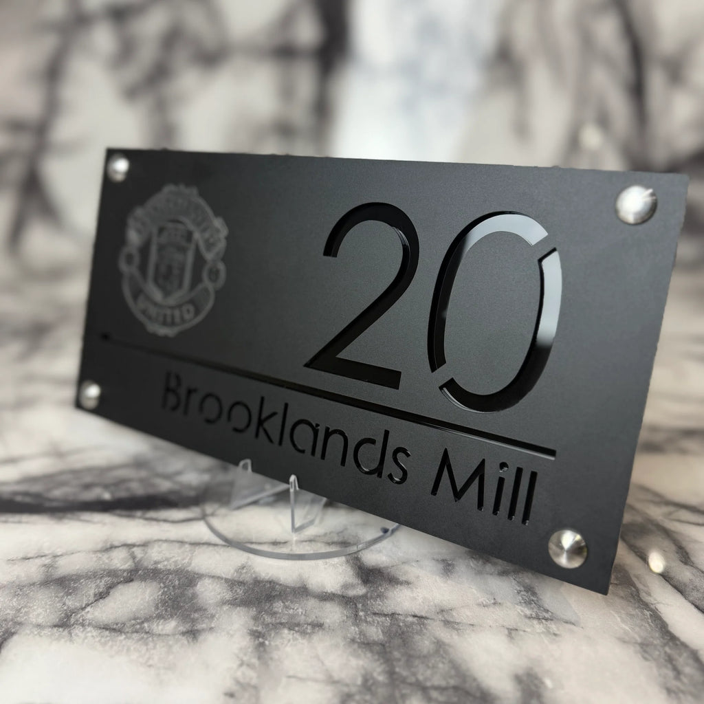 Personalised ANY Football Team Door Sign (Matte Black)