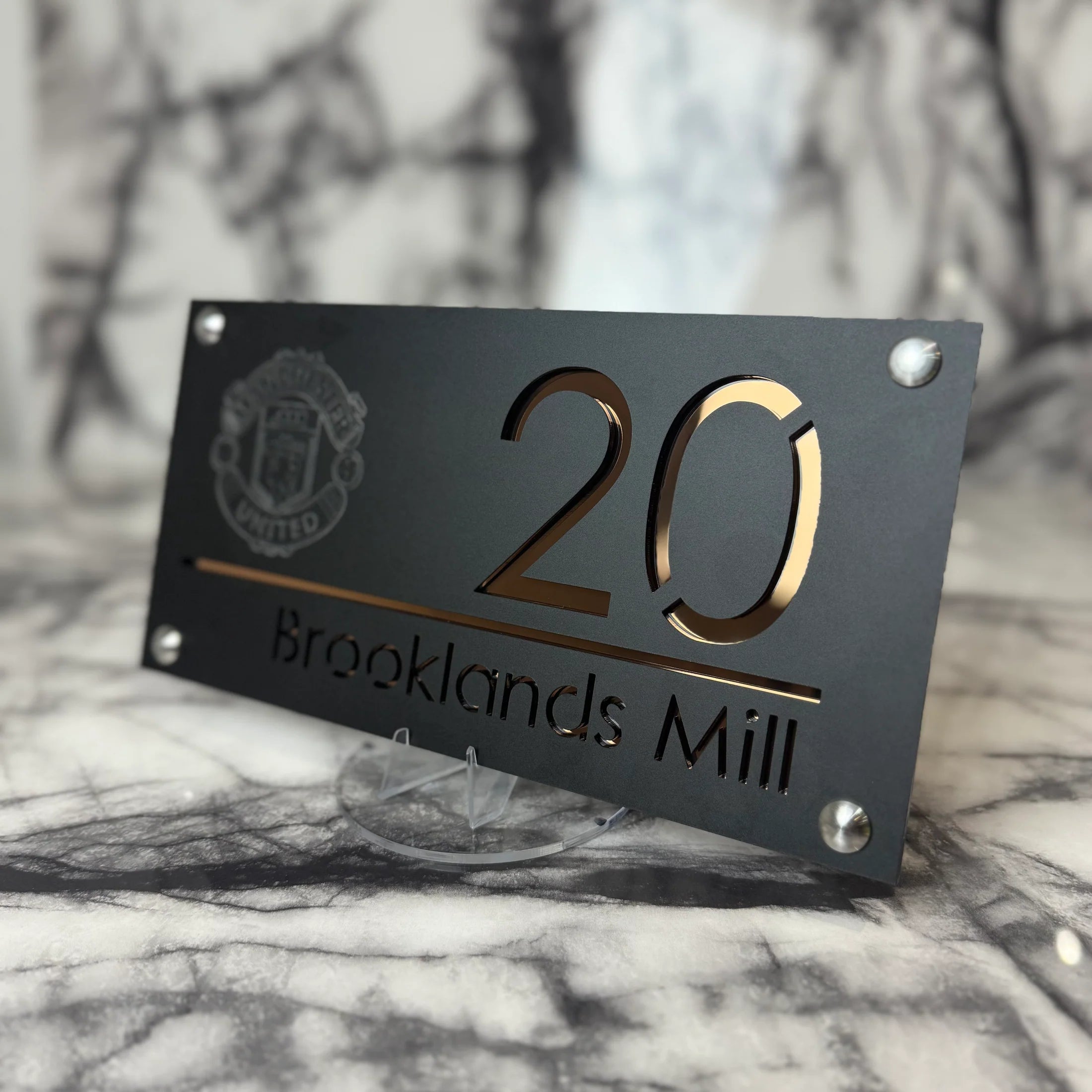 Personalised ANY Football Team Door Sign (Matte Black)