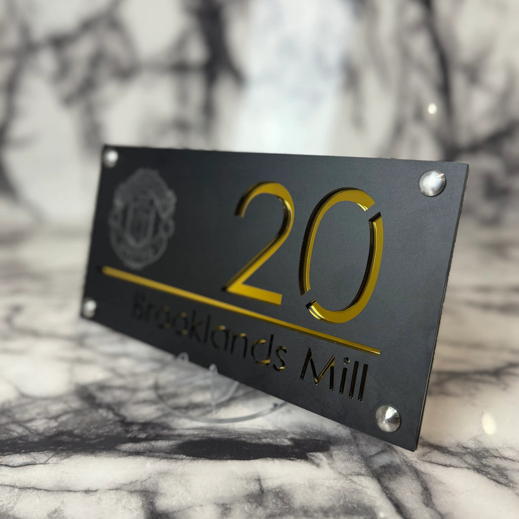 Personalised ANY Football Team Door Sign (Matte Black)