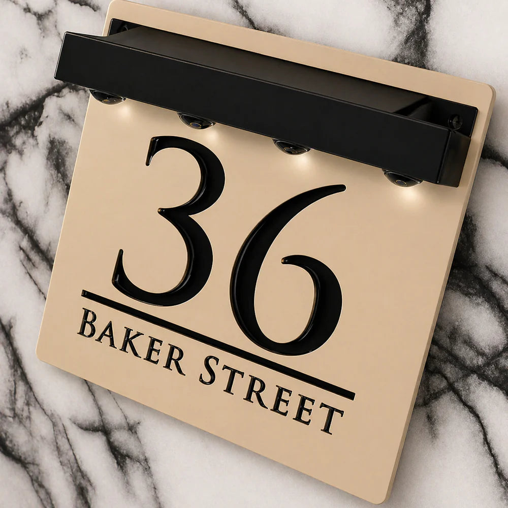 Mr Plaques Bellissima S1 A5 Solar LED Home Sign