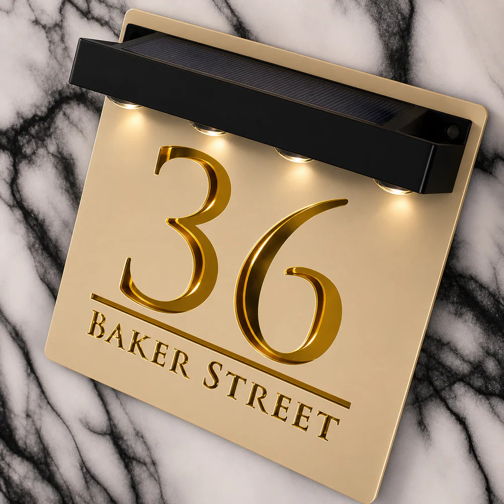 Mr Plaques Bellissima S1 A5 Solar LED Home Sign