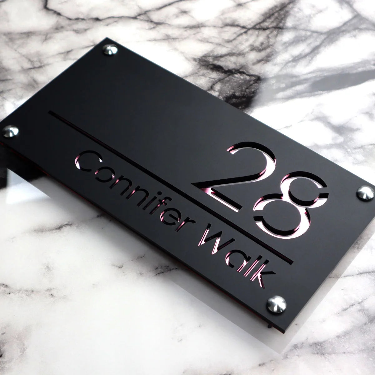 Luxe H1 A4 House Sign (Matte Black)