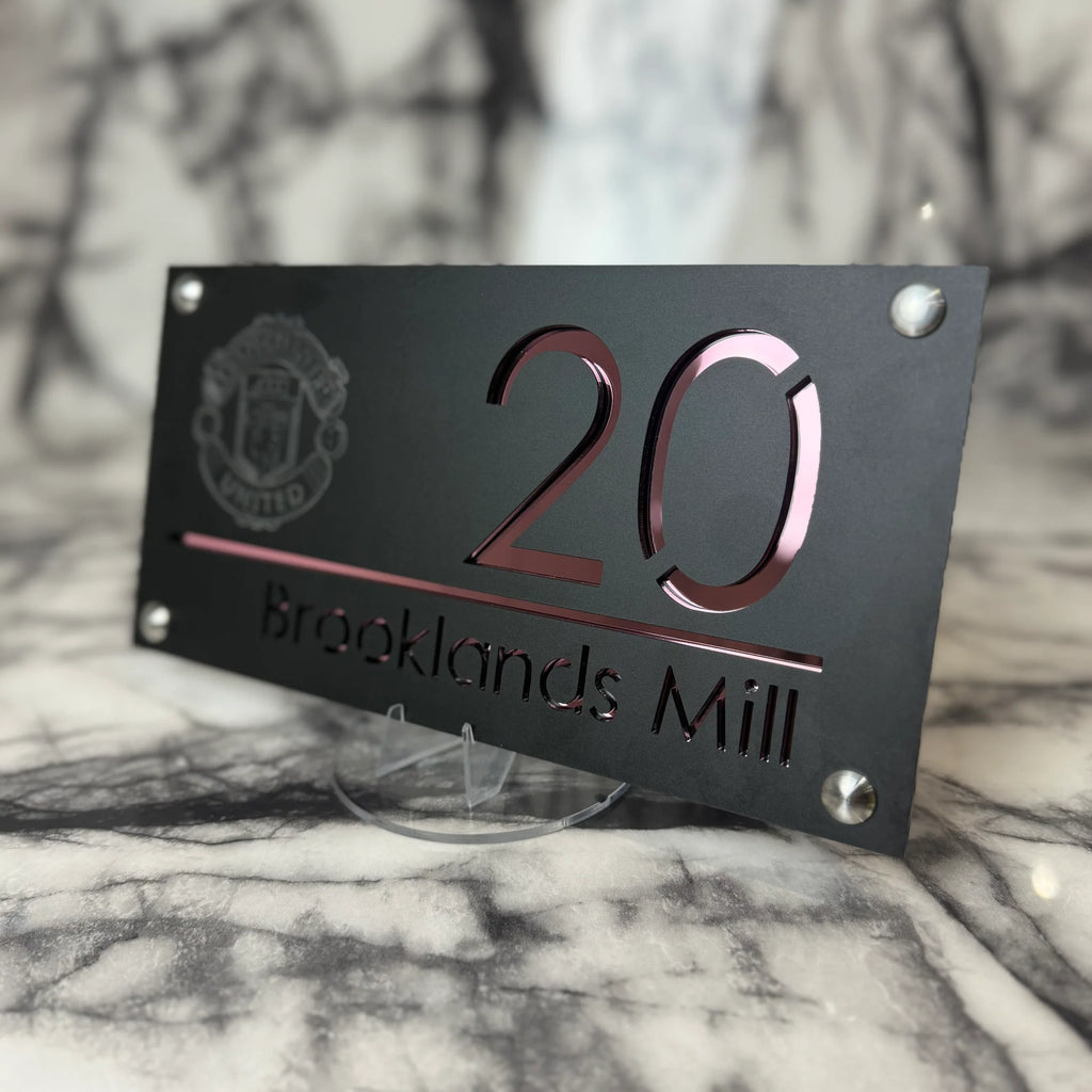 Personalised ANY Football Team Door Sign (Matte Black)
