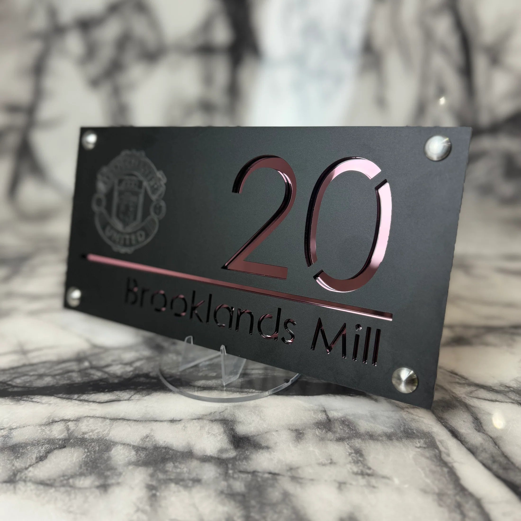 Personalised ANY Football Team Door Sign (Matte Black)